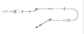 Infusion set, check valve, 79” and 6” from 2-piece male luer lock 20/cs