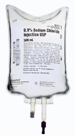 BAXTER - 500mL Sodium Chloride 0.9% (CS/24)