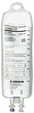 0.9% Sodium Chloride Injection USP, 1000 mL,12/CS