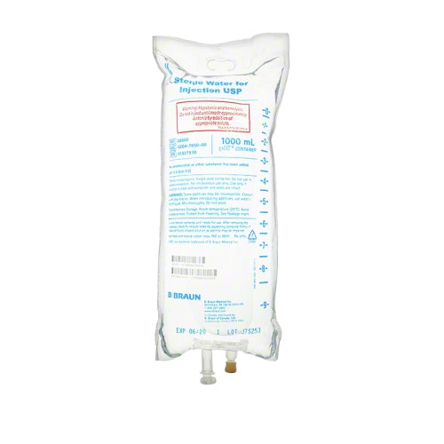 Sterile Water for Injection USP, 1000 mL, 12/CS