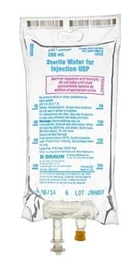 Sterile Water for Injection USP, 250 mL, 24/CS